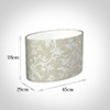 45cm Straight Oval Shade in White Isabelle