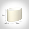 45cm Straight Oval Shade in Cream Satin