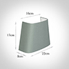 22cm Penrose Half Shade in Aquamarine Faux Silk