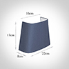 22cm Penrose Half Shade in Blue Faux Silk