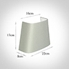 22cm Penrose Half Shade in Soft Grey Faux Silk