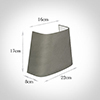 22cm Penrose Half Shade in Pewter Satin