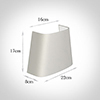 22cm Penrose Half Shade in Off White Waterford Linen