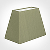 36cm Sloped Rectangle Shade in Pale Green Faux Silk