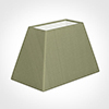 46cm Sloped Rectangle Shade in Pale Green Faux Silk