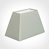 46cm Sloped Rectangle Shade in Soft Grey Faux Silk