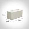 35cm Straight Rectangle Shade in Pearl Faux Silk