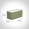 35cm Straight Rectangle Shade in Pale Green Faux Silk