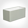 35cm Straight Rectangle Shade in Soft Grey Faux Silk