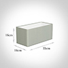 35cm Straight Rectangle Shade in Soft Grey Faux Silk