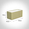 35cm Straight Rectangle Shade in Wheat Faux Silk