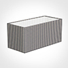 35cm Straight Rectangle Shade in Grey Longford Gingham