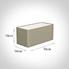 35cm Straight Rectangle Shade in Pale Smoke Satin