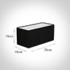 35cm Straight Rectangle Shade in Black Silk