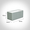 35cm Straight Rectangle Shade in French Grey Silk