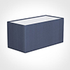 40cm Straight Rectangle Shade in Blue Faux Silk