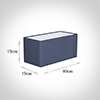 40cm Straight Rectangle Shade in Blue Faux Silk