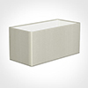 40cm Straight Rectangle Shade in Pearl Faux Silk