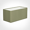 40cm Straight Rectangle Shade in Pale Green Faux Silk