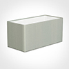40cm Straight Rectangle Shade in Soft Grey Faux Silk