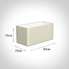 40cm Straight Rectangle Shade in Cream Satin