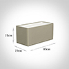 40cm Straight Rectangle Shade in Pale Smoke Satin