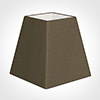 15cm Sloped Square Shade in Bronze Faux Silk