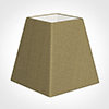 15cm Sloped Square Shade in Dull Gold Faux Silk