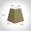 15cm Sloped Square Shade in Dull Gold Faux Silk