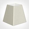 15cm Sloped Square Shade in Pearl Faux Silk