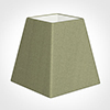 15cm Sloped Square Shade in Pale Green Faux Silk