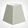 15cm Sloped Square Shade in Soft Grey Faux Silk