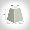 15cm Sloped Square Shade in Soft Grey Faux Silk