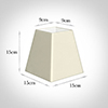 15cm Sloped Square Shade in Cream Satin