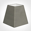15cm Sloped Square Shade in Pewter Satin