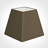20cm Sloped Square Shade in Bronze Faux Silk