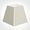 20cm Sloped Square Shade in Pearl Faux Silk