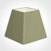 20cm Sloped Square Shade in Pale Green Faux Silk