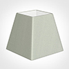 20cm Sloped Square Shade in Soft Grey Faux Silk