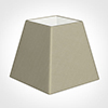 20cm Sloped Square Shade in Pale Smoke Satin