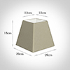20cm Sloped Square Shade in Pale Smoke Satin