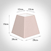 20cm Sloped Square Shade in Vintage Pink Waterford