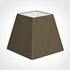 25cm Sloped Square Shade in Bronze Faux Silk