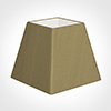 25cm Sloped Square Shade in Dull Gold Faux Silk