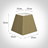 25cm Sloped Square Shade in Dull Gold Faux Silk
