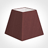 25cm Sloped Square Shade in Old Red Faux Silk