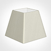 25cm Sloped Square Shade in Pearl Faux Silk
