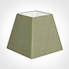 25cm Sloped Square Shade in Pale Green Faux Silk
