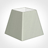 25cm Sloped Square Shade in Soft Grey Faux Silk