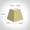 25cm Sloped Square Shade in Wheat Faux Silk